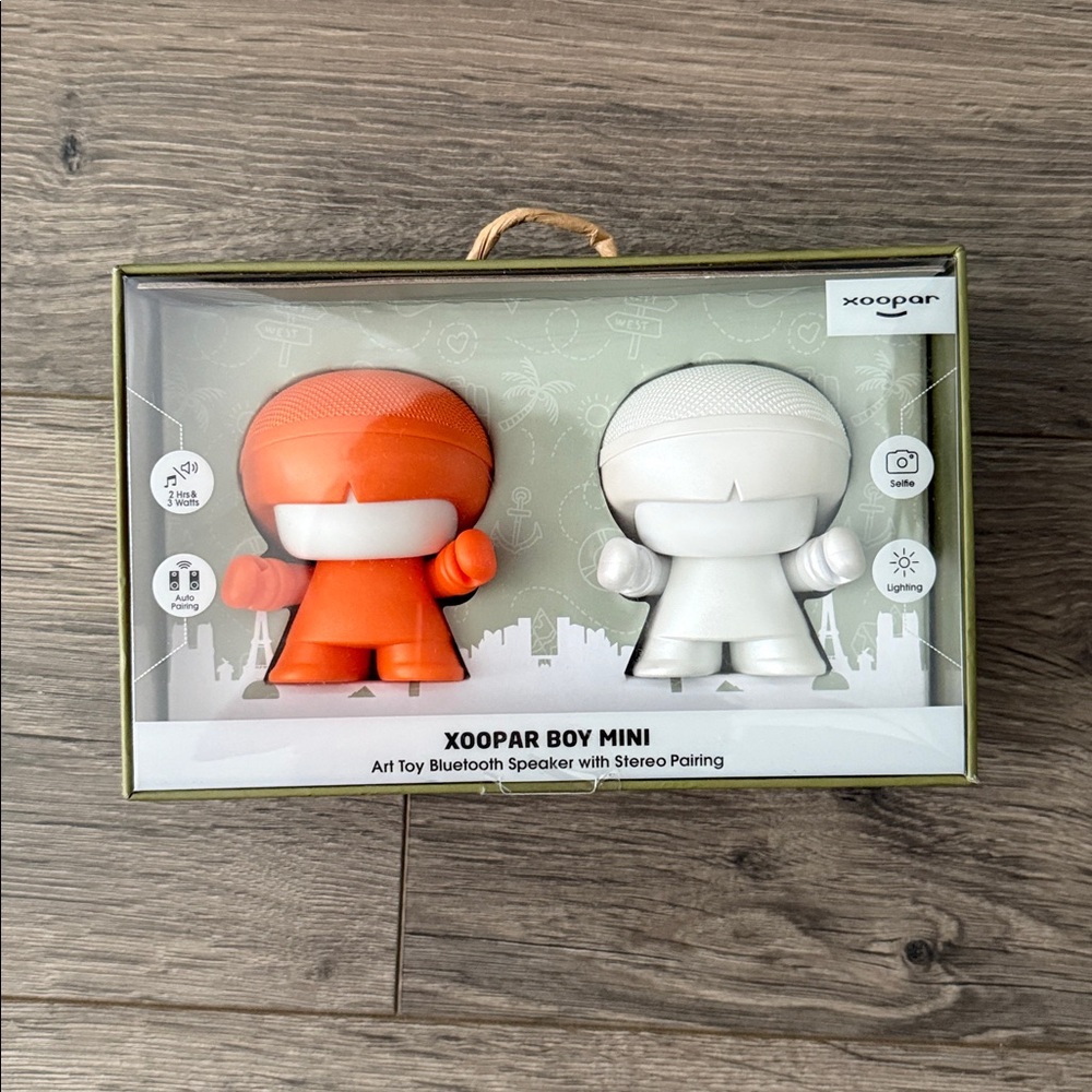 Xoopar Boy Mini Bluetooth Speaker - Orange and White